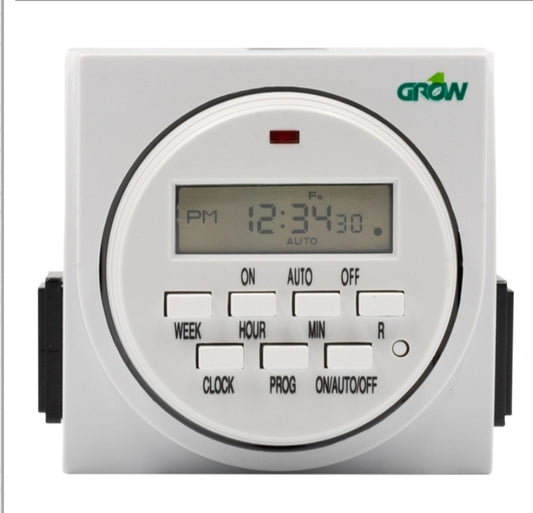 Grow1 120V Dual Outlet Digital Timer