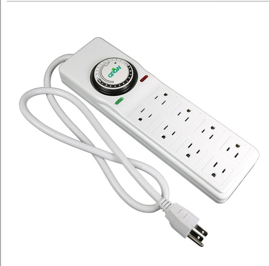 Grow1 120V 8 Way Power Strip Mechanical Timer