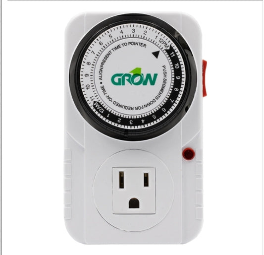 Grow1 120V Single Outlet Mechanical Timer